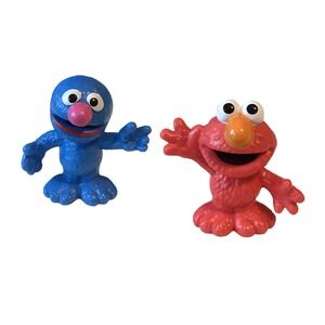 Playskool Sesame‎ Street Elmo Grover 3" Figures New Loose